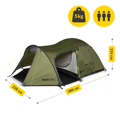 Turistický stan pro tři PRIME TRIO MOUNTAIN GOAT