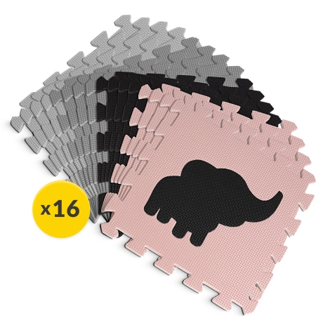 Sada pěnových puzzlí 'Zvířata' 150x150 růžové