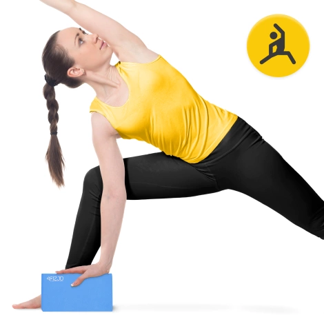 Pěnový blok na jógu modrý