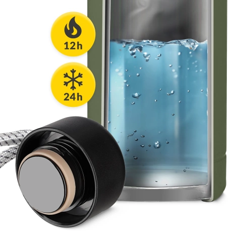 Termoláhev s páskem 540 ml zelená