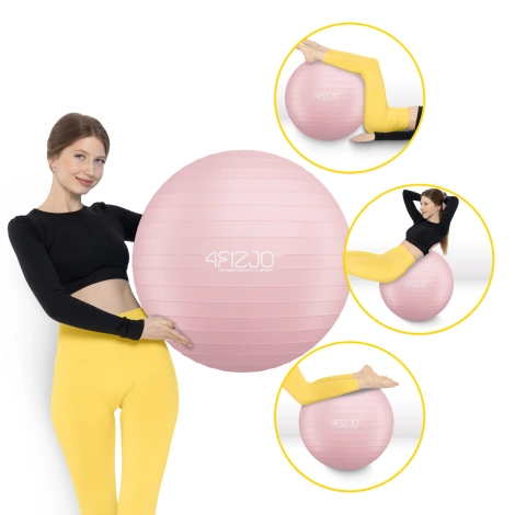 Gymnastický nafukovací míč 75 cm růžový