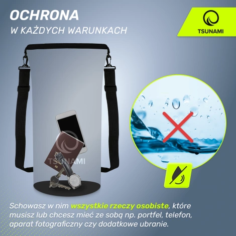 Nepromokavý vak 30 l TSUNAMI černý