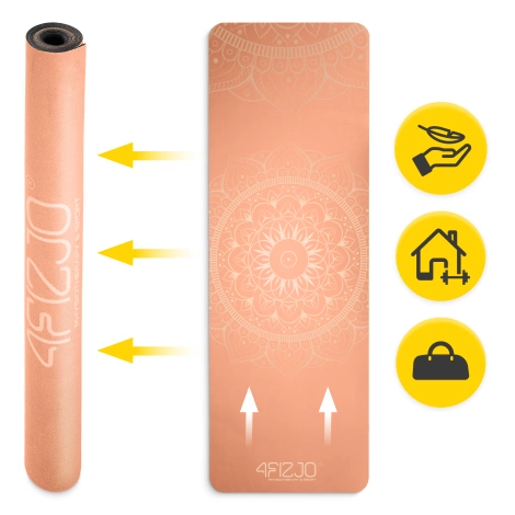 Semišová podložka na jógu a cvičení 1,5 mm