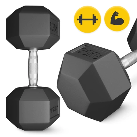 Ocelová činka HEX 1 x 25 kg