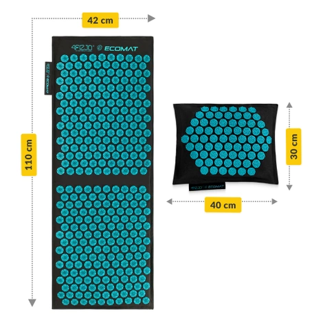 ECO akupresurní podložka s polštářem XL modrá