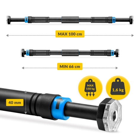 Rozpěrná dveřní hrazda modrá