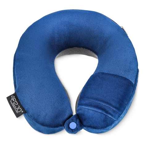 Cestovní polštář rohlík modrý