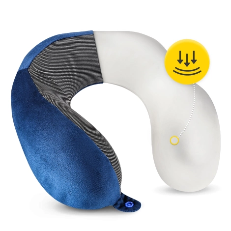 Cestovní polštář rohlík modrý