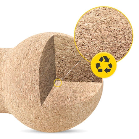 Dvojitý masážní korkový míček 6,5 cm