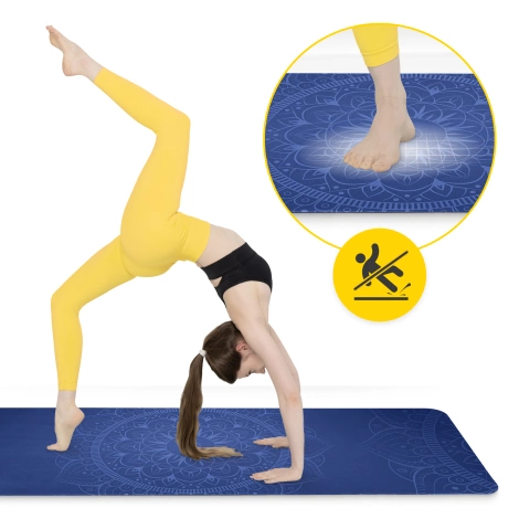 Semišová podložka na jógu a cvičení 1,5 mm