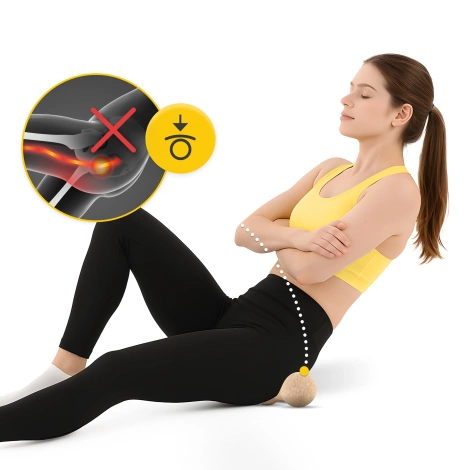 Dvojitý masážní korkový míček 6,5 cm