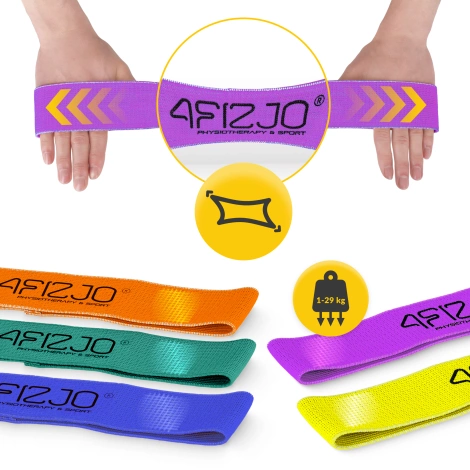 Textilní odporové gumy FLEX BAND 5 ks.