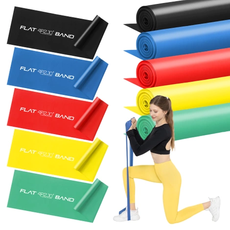 Sada rehabilitačních pásek FLAT BAND 2M 5 ks.