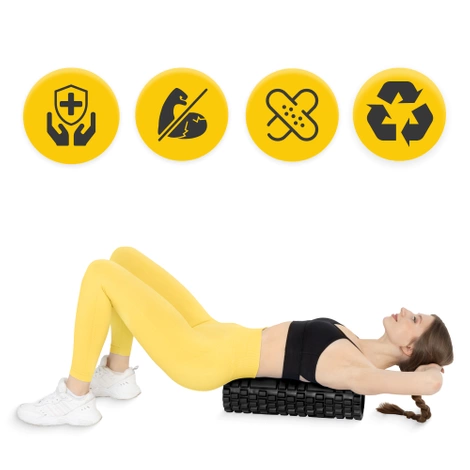 Masážní válec s výstupky EVA 45 cm černý