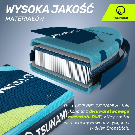 Nafukovací paddleboard SUP PRO TSUNAMI 350 cm T14 modrý