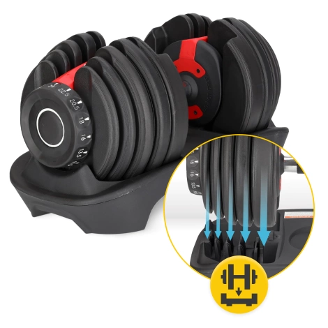 Nastavitelná jednoruční činka Premium 24 kg