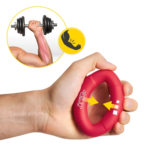 Silikonový posilovač zápěstí červený