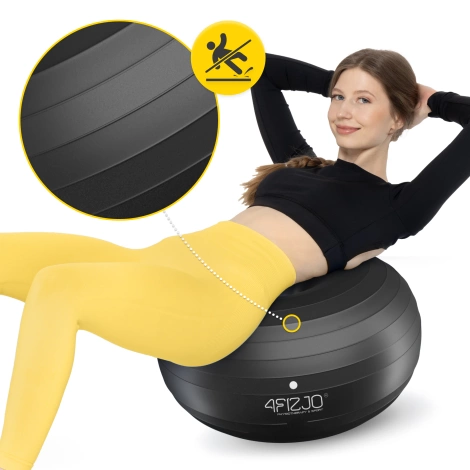 Gimnastický míč DONUT AIR BALL černý