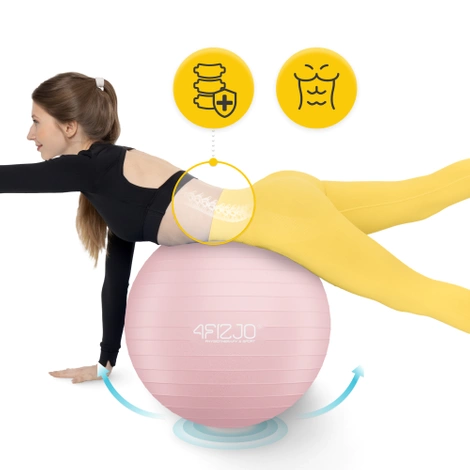 Nafukovací gymnastický míč 55 cm růžový