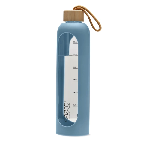 Skleněná láhev na vodu 1 L modrá