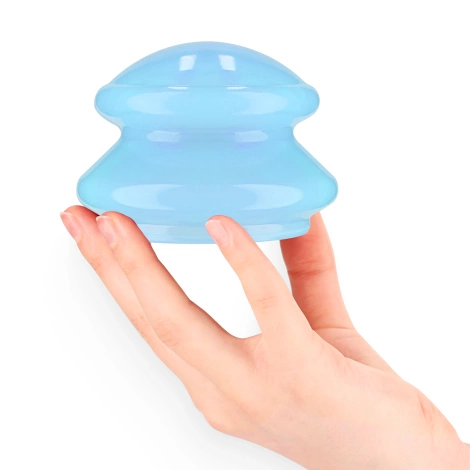 Silikonové masážní baňky MED+ 4 ks. modré