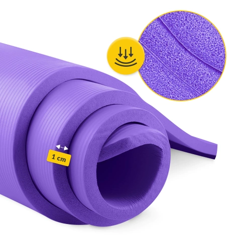 Podložka na cvičení YOGA MAT NBR 1 cm 180 × 60 × 1 cm fialová