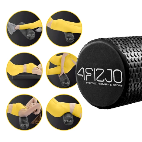 Masážní válec s výstupky CARE+ 60 cm černý