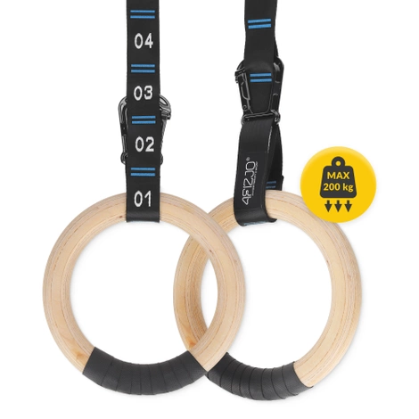 Gymnastické kruhy na cvičení modré