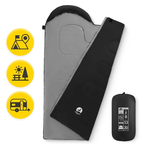 Cestovní spací pytel mumie Mountain Goat STANDARD černý