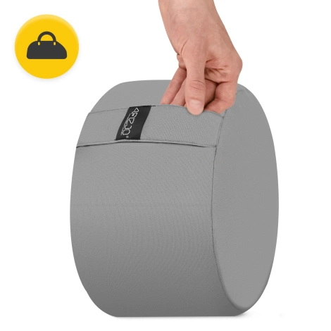 Meditační polštář ZAFU kulatý šedý
