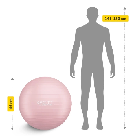 Nafukovací gymnastický míč 55 cm růžový