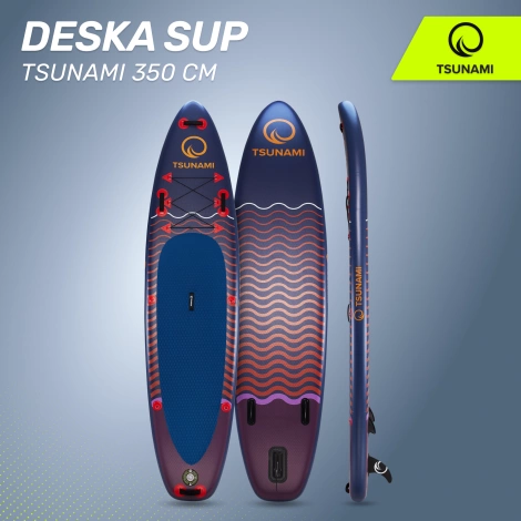 Nafukovací paddleboard SUP TSUNAMI 350cm T05 tmavě modrý