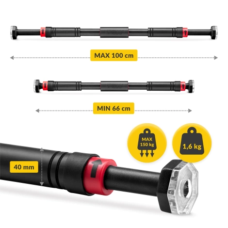 Hrazda do dveří červená
