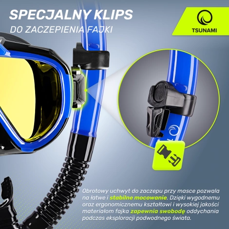 Potápěčská maska se šnorchlem TSUNAMI