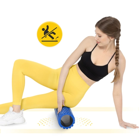 Masážní válec s výstupky EVA 45 cm modrý