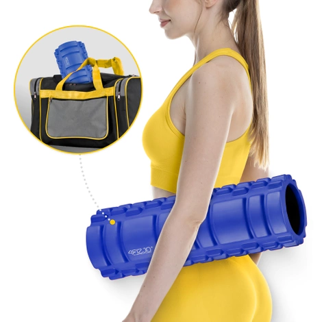 Masážní válec s výstupky EVA 33 cm modrý