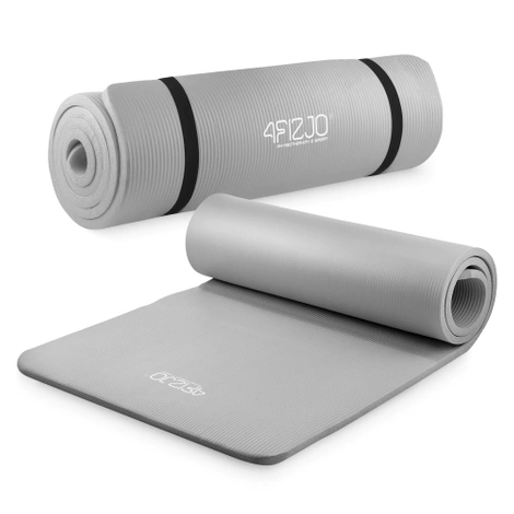 Podložka na cvičení YOGA MAT NBR 180 × 60 × 1,5 cm šedá