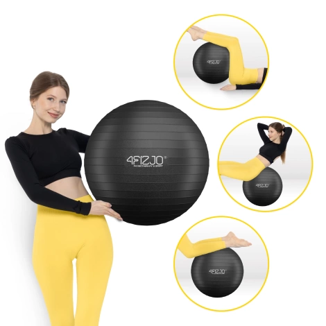 Nafukovací gymnastický míč 55 cm černý