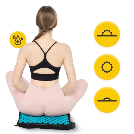 ECO akupresurní podložka s polštářem XL modrá