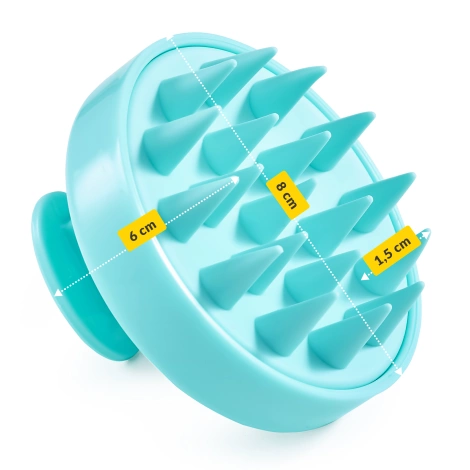 Masážní kartáč na pokožku hlavy modrý