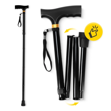 Duralová hůl s dřevěnou rukojetí