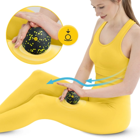 Masážní míček EPP 12 cm žlutý