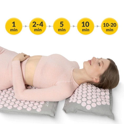 ECO akupresurní podložka s polštářem XL růžová