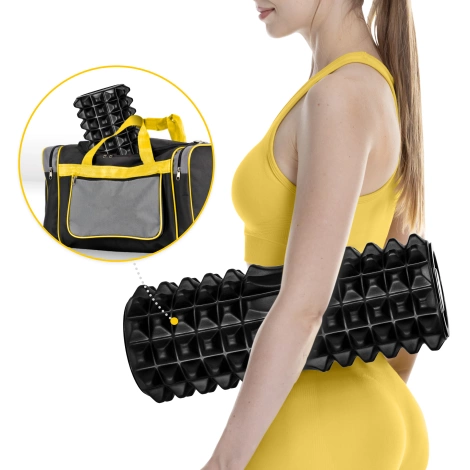 Masážní válec s výstupky EVA 33 cm černý