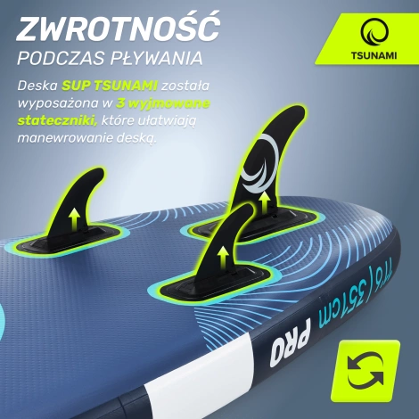 Nafukovací paddleboard SUP TSUNAMI 350cm T12 tmavě modrý