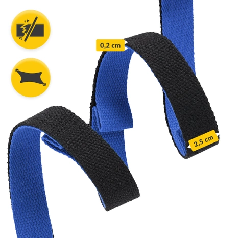 Protahovací pás na jógu modrý