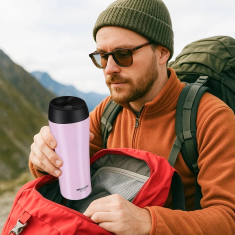 Termohrnek Mountain Goat TRAVEL 380 ml růžový