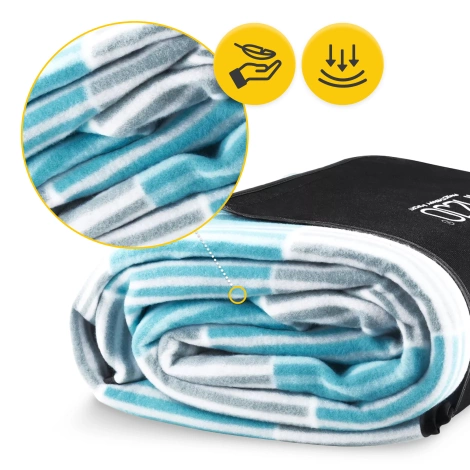 Pikniková deka s izolační vrstvou 200 x 200 cm kotskovaná