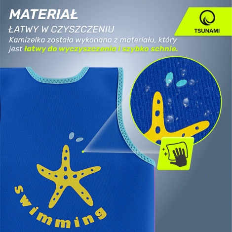 Plovací vesta TSUNAMI pro děti 2-3 roky modrá