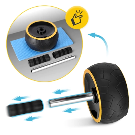 Posilovací kolečko AB WHEEL XL žluté